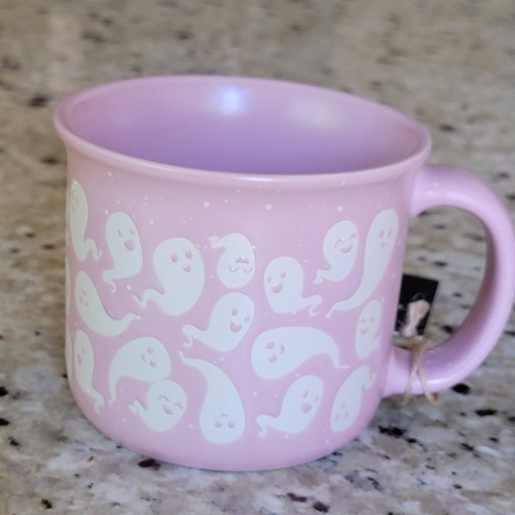 Full Moon Furnishings Pink Ghost Print Mug NWT - Picture 2 of 5